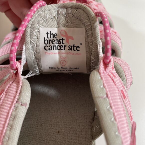 Women's Sports Hiking Walking Sandals Size 6 Breast Cancer Awareness Pink/Gray - Picture 16 of 16